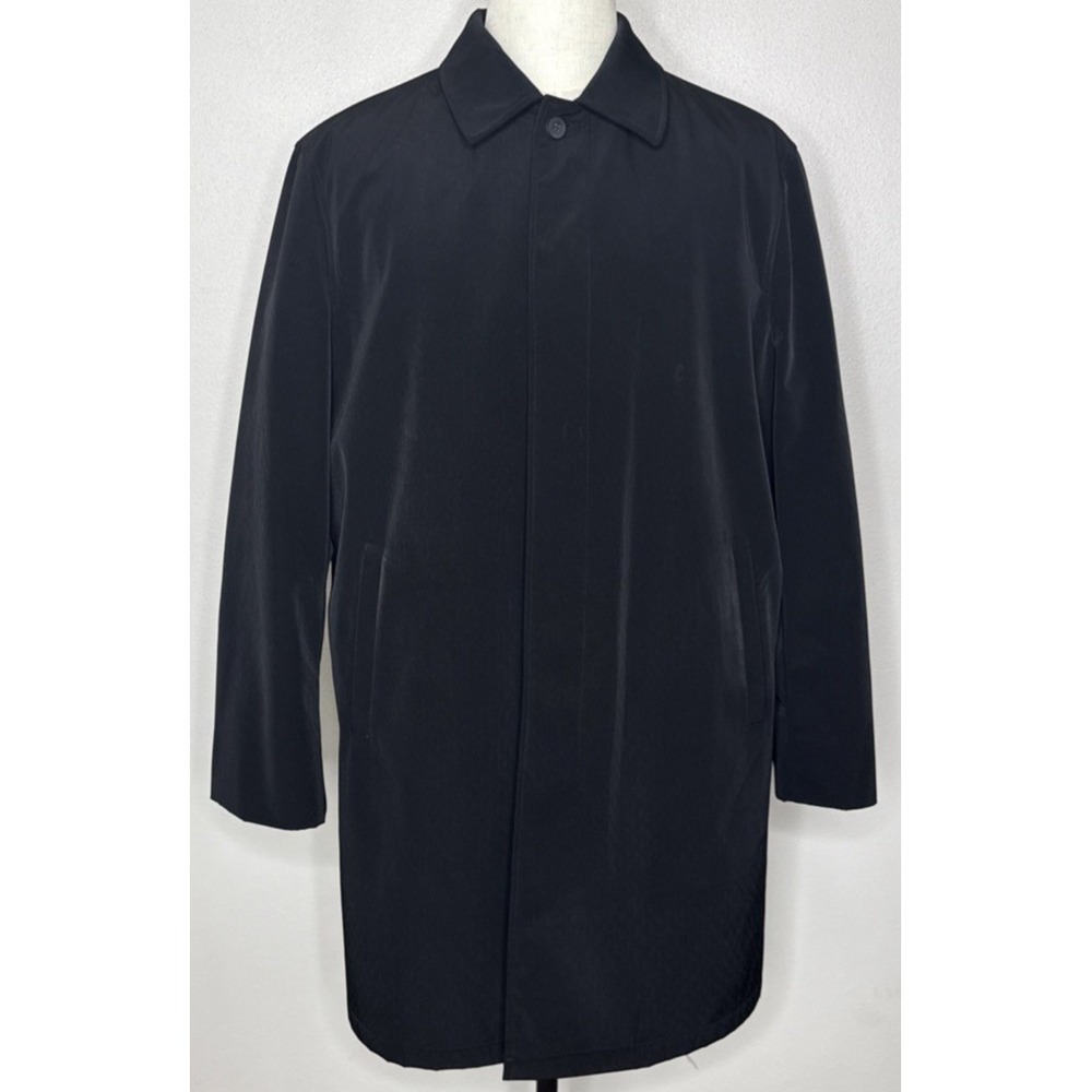 Kenneth Cole Men's Black Waterproof Rain Jacket Coat‎ w/ Liner Size 44R